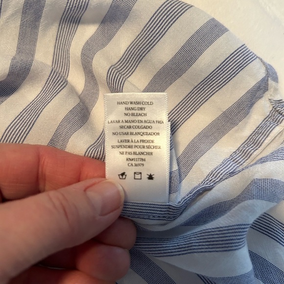 RAILS Acadia Soft Striped Sleep Shirt in White blue size L - Picture 9 of 9